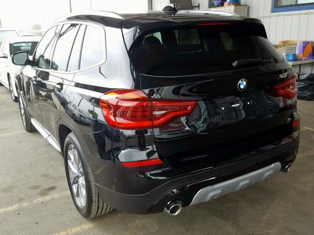 5UXTR9C51JLC69382 - 2018 BMW X3 XDRIVE3 BLACK photo 3