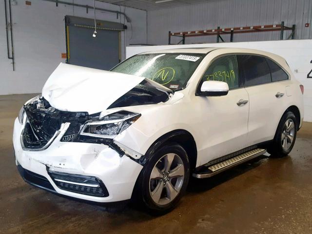 5FRYD4H23EB018357 - 2014 ACURA MDX WHITE photo 2