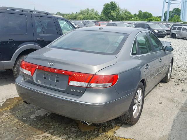 KMHFC46F98A253324 - 2008 HYUNDAI AZERA SE GREEN photo 4