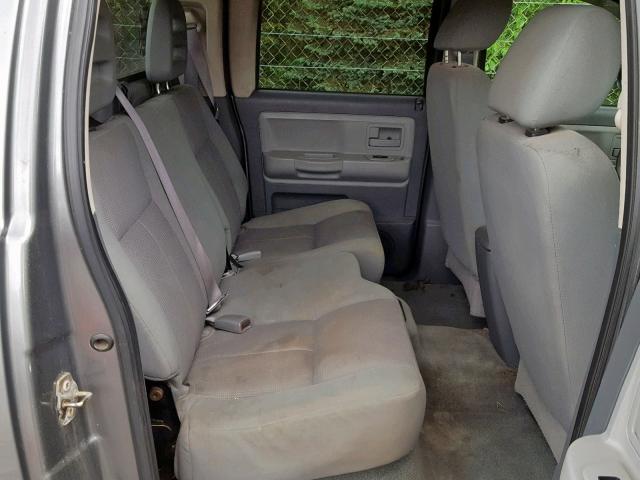 1D7HE48N95S337912 - 2005 DODGE DAKOTA QUA GRAY photo 6