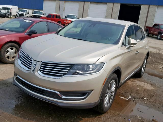 2LMPJ8KR3HBL16542 - 2017 LINCOLN MKX SELECT GOLD photo 2