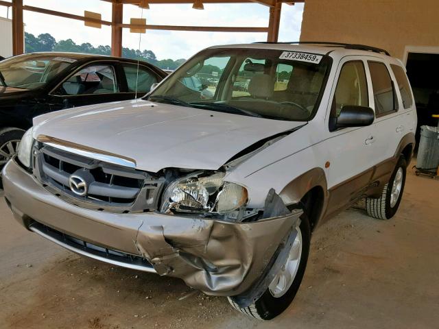 4F2YZ04144KM15280 - 2004 MAZDA TRIBUTE LX WHITE photo 2