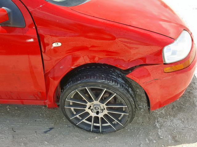KL1TD52695B427342 - 2005 CHEVROLET AVEO BASE Qırmızı foto 9