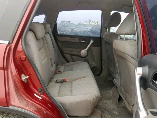 5J6RE38317L800947 - 2007 HONDA CR-V LX RED photo 6