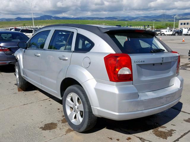 1B3CB4HA7AD613529 - 2010 DODGE CALIBER SX SILVER photo 3