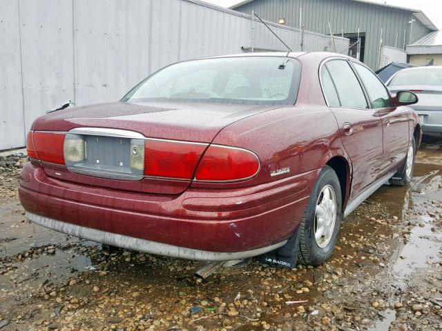 1G4HR54K91U174298 - 2001 BUICK LESABRE LI BURGUNDY photo 4