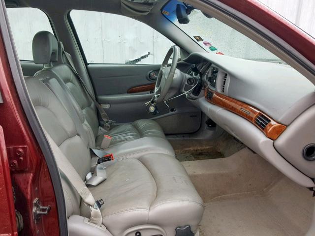 1G4HR54K91U174298 - 2001 BUICK LESABRE LI BURGUNDY photo 5