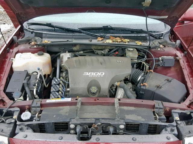 1G4HR54K91U174298 - 2001 BUICK LESABRE LI BURGUNDY photo 7