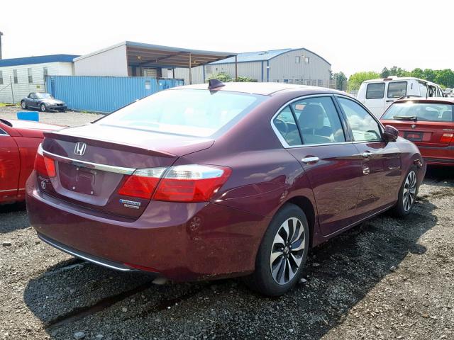 1HGCR6F77FA014959 - 2015 HONDA ACCORD HYB MAROON photo 4