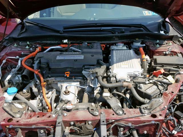 1HGCR6F77FA014959 - 2015 HONDA ACCORD HYB MAROON photo 7