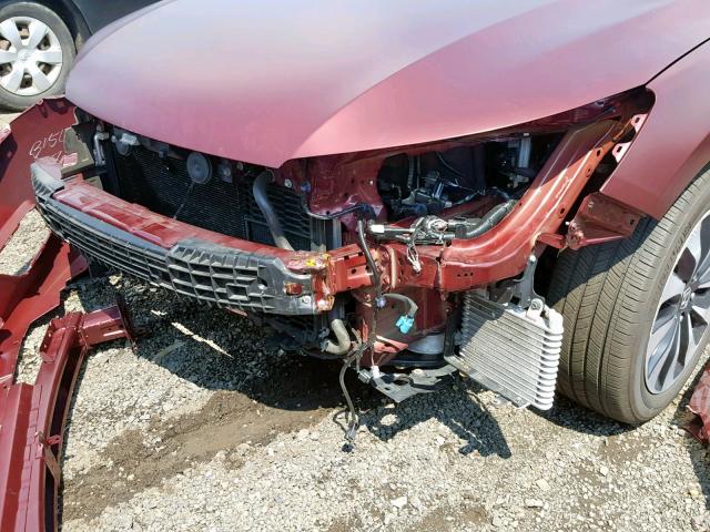 1HGCR6F77FA014959 - 2015 HONDA ACCORD HYB MAROON photo 9