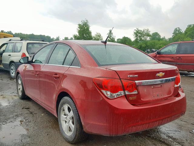 1G1PF5S98B7203906 - 2011 CHEVROLET CRUZE LT RED photo 3