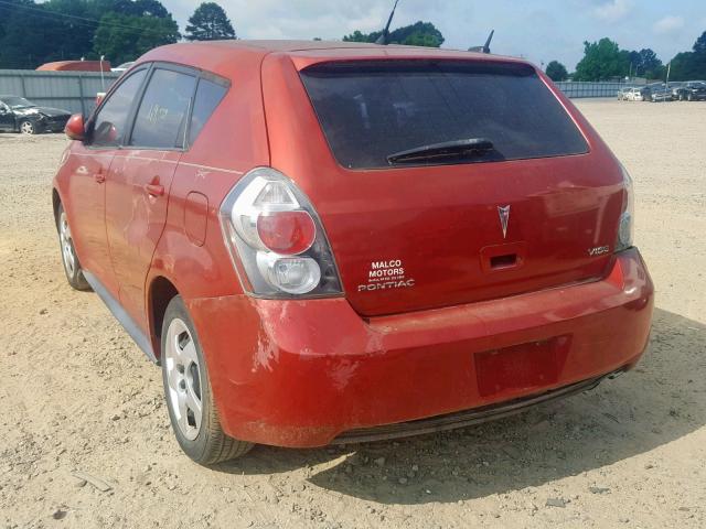 5Y2SP67849Z454411 - 2009 PONTIAC VIBE RED photo 3