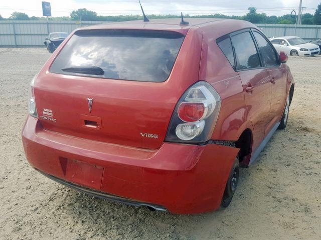 5Y2SP67849Z454411 - 2009 PONTIAC VIBE RED photo 4