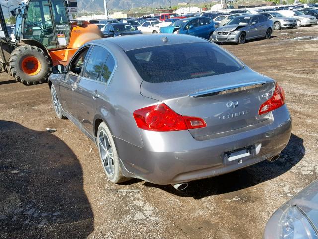 JNKCV61E19M302607 - 2009 INFINITI G37 BASE GRAY photo 3