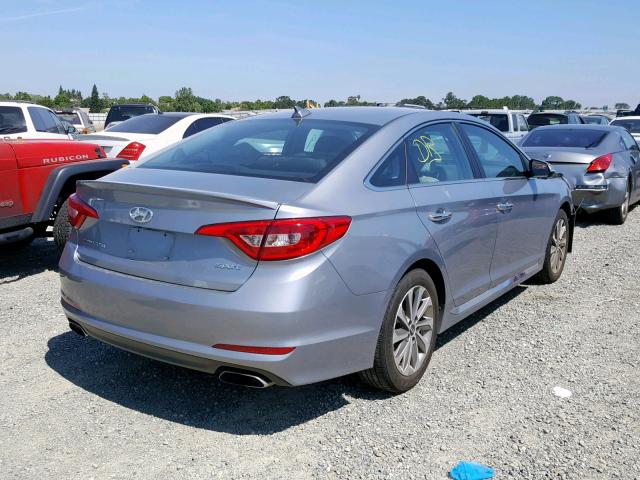 5NPE34AF9HH550691 - 2017 HYUNDAI SONATA SPO GRAY photo 4