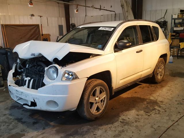 1J8FT47W37D156340 - 2007 JEEP COMPASS WHITE photo 2