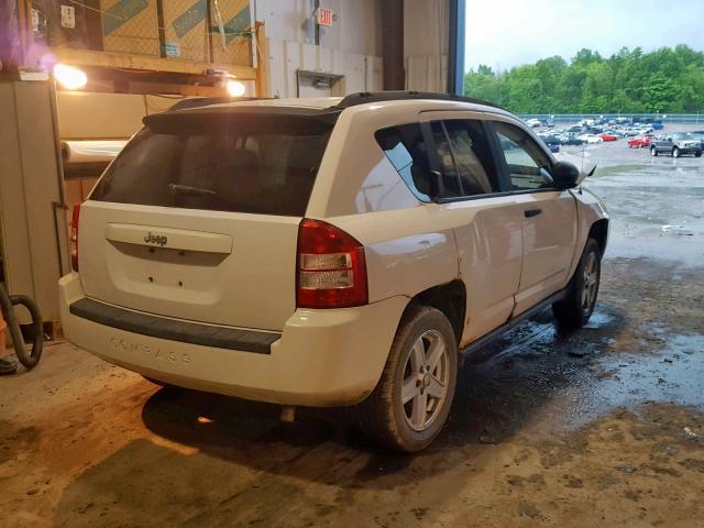 1J8FT47W37D156340 - 2007 JEEP COMPASS WHITE photo 4