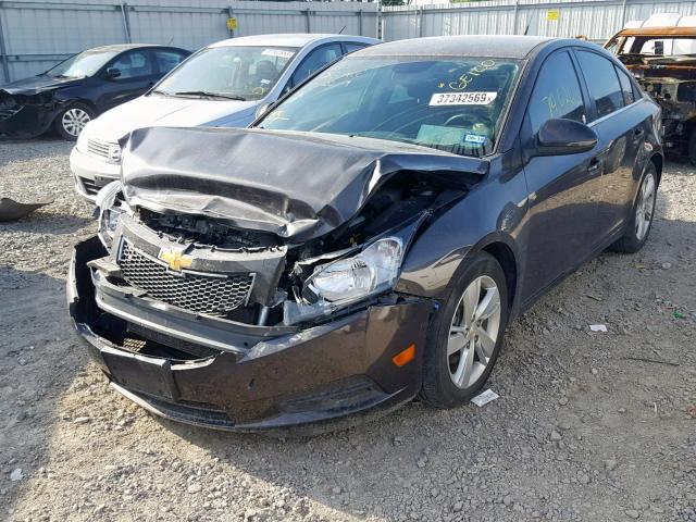 1G1P75SZXE7400528 - 2014 CHEVROLET CRUZE BLACK photo 2