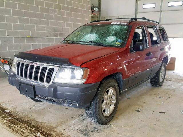 1J4GW48S23C600736 - 2003 JEEP GRAND CHER RED photo 2