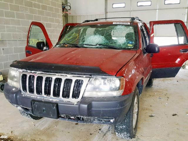 1J4GW48S23C600736 - 2003 JEEP GRAND CHER RED photo 9