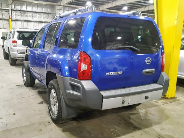 5N1AN0NW1DN813399 - 2013 NISSAN XTERRA X BLUE photo 3