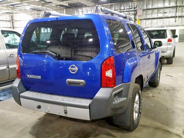 5N1AN0NW1DN813399 - 2013 NISSAN XTERRA X BLUE photo 4