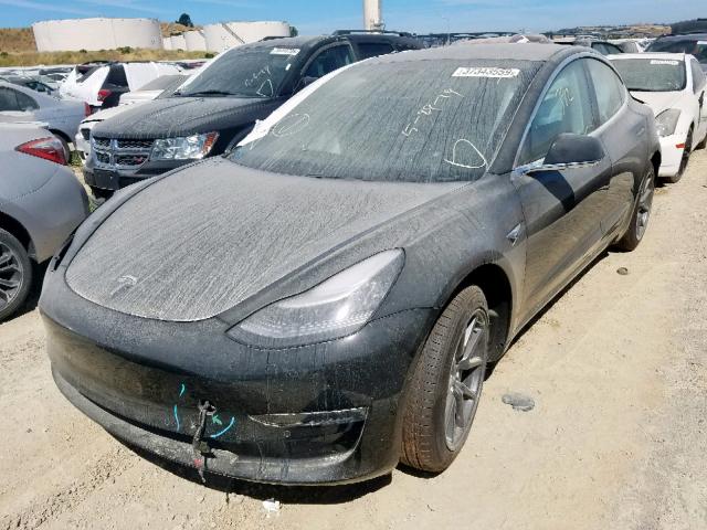 5YJ3E1EA8KF304350 - 2019 TESLA MODEL 3 BLUE photo 2