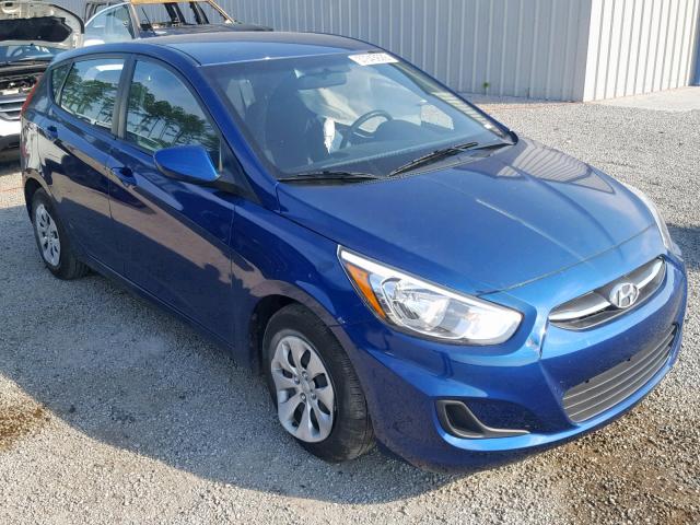 KMHCT5AE7GU280011 - 2016 HYUNDAI ACCENT SE BLUE photo 1