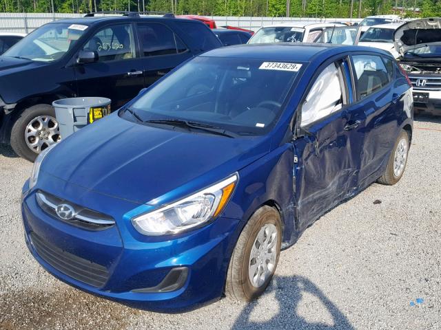 KMHCT5AE7GU280011 - 2016 HYUNDAI ACCENT SE BLUE photo 2