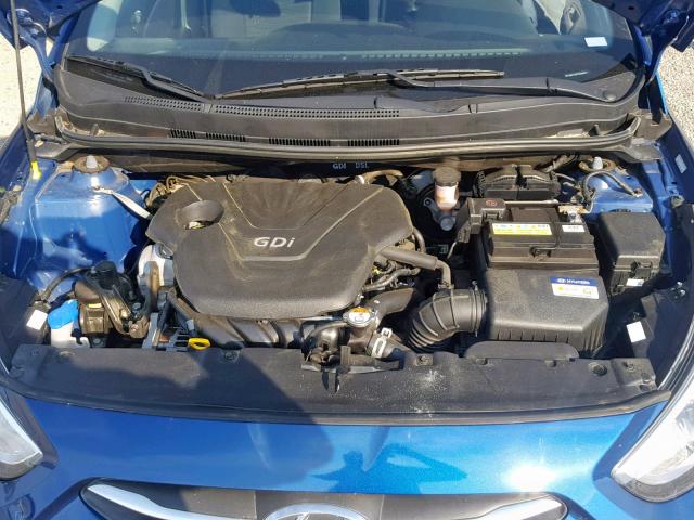 KMHCT5AE7GU280011 - 2016 HYUNDAI ACCENT SE BLUE photo 7