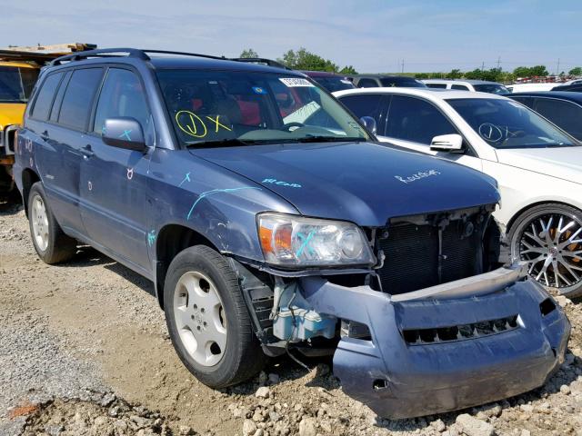 JTEDP21A570144262 - 2007 TOYOTA HIGHLANDER BLUE photo 1