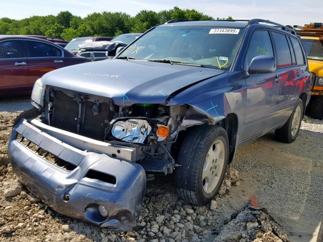 JTEDP21A570144262 - 2007 TOYOTA HIGHLANDER BLUE photo 2