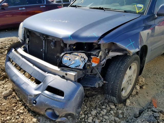 JTEDP21A570144262 - 2007 TOYOTA HIGHLANDER BLUE photo 9