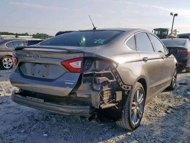 3FA6P0K90DR265448 - 2013 FORD FUSION TIT GRAY photo 4