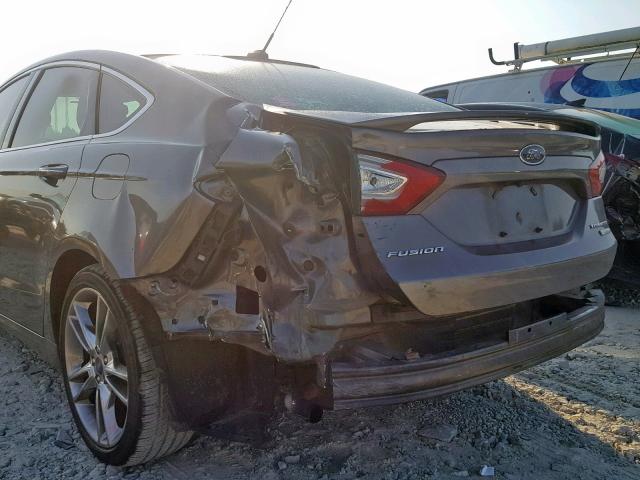 3FA6P0K90DR265448 - 2013 FORD FUSION TIT GRAY photo 9