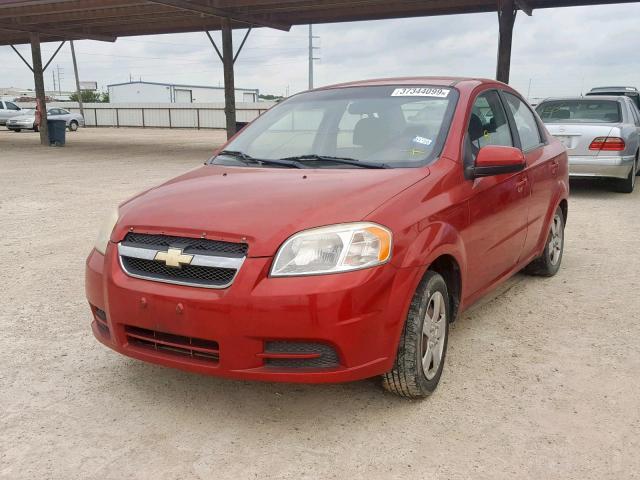 KL1TD5DE0BB129617 - 2011 CHEVROLET AVEO LS RED photo 2