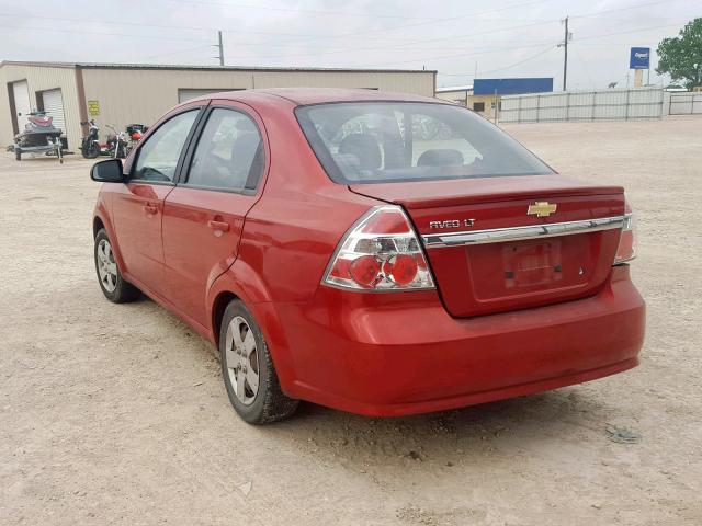 KL1TD5DE0BB129617 - 2011 CHEVROLET AVEO LS RED photo 3