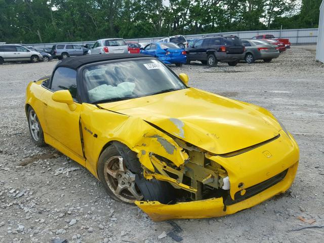 JHMAP11411T004838 - 2001 HONDA S2000 YELLOW photo 1