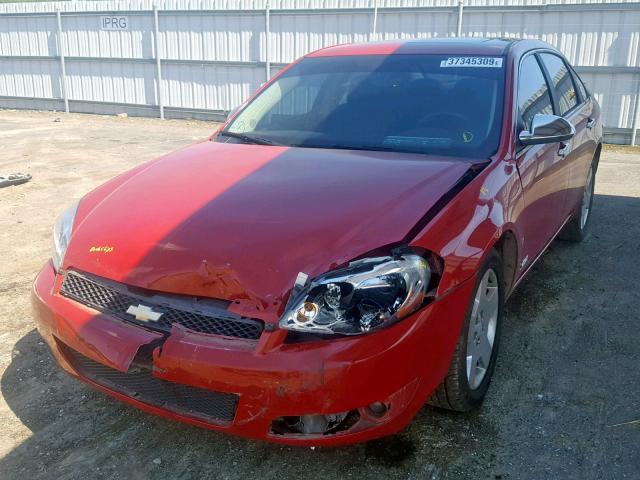 2G1WD58C281222204 - 2008 CHEVROLET IMPALA SUP Қызыл фото 2