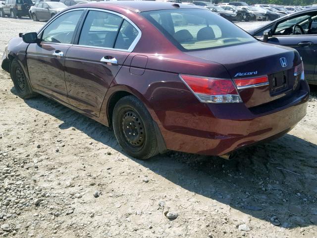 1HGCP3F8XCA013863 - 2012 HONDA ACCORD EXL MAROON photo 3