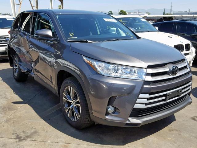 5TDZZRFH5KS295823 - 2019 TOYOTA HIGHLANDER GRAY photo 1