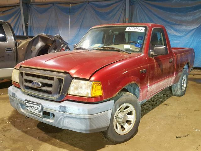 1FTYR10DX4PA25177 - 2004 FORD RANGER RED photo 2