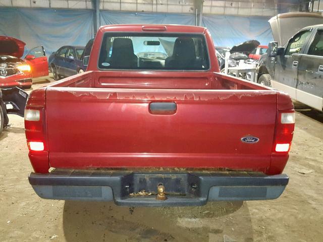 1FTYR10DX4PA25177 - 2004 FORD RANGER RED photo 6