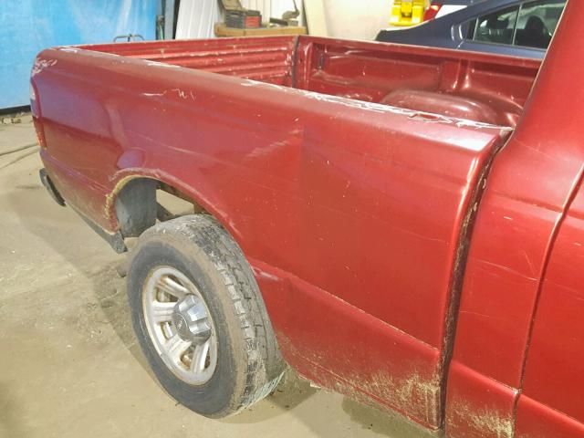 1FTYR10DX4PA25177 - 2004 FORD RANGER RED photo 9
