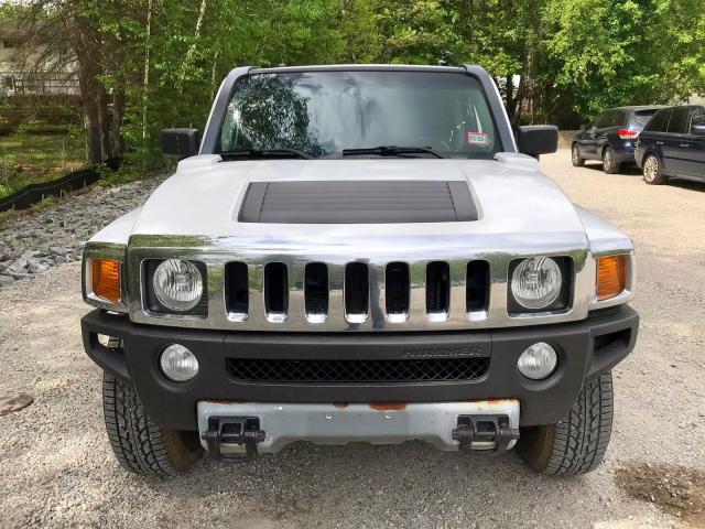 5GTEN13E198100345 - 2009 HUMMER H3 WHITE photo 2