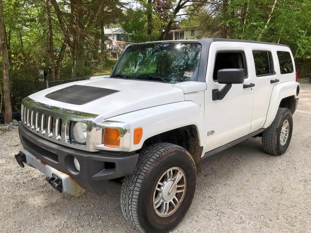 5GTEN13E198100345 - 2009 HUMMER H3 WHITE photo 3