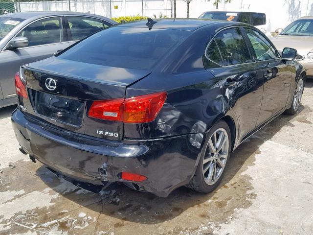 JTHBK262985060198 - 2008 LEXUS IS 250 BLACK photo 4