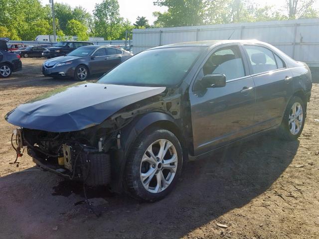 3FAHP0HA1CR114272 - 2012 FORD FUSION SE GRAY photo 2