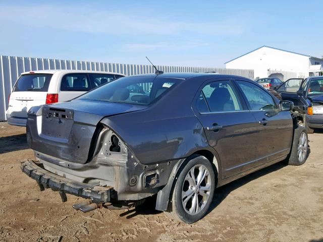 3FAHP0HA1CR114272 - 2012 FORD FUSION SE GRAY photo 4